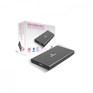 Caixa Externa BlueRay USB 3.2 para HDD/SSD 2.5" SATA